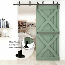 4FT-20FT Sliding Barn Door Hardware Kit Track Roller Closet Ceiling Mount Rail