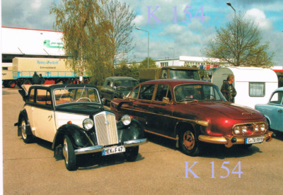 Bild Postkarte: IFA F 8 Cabrio + Tatra 2-603 Limousine Hartmannsdorf 2008 (K154)
