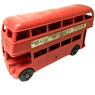 Vintage London Double Decker Plastic Bus Buy British Toys Red 8 3