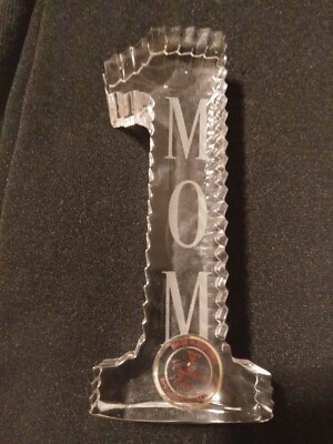 Number One MOM, 24% Lead Crystal .Vintage. Made in Germany