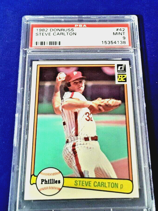 1982 DONRUSS STEVE CARLTON PSA 9 #42 LOW POP GREAT COLOR CENTERED
