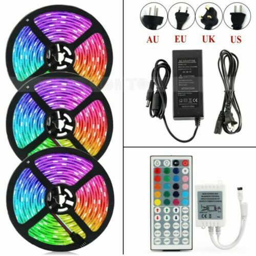 49FT 32FT Flexible 3528 RGB LED SMD Strip Light Fairy Lights Room TV Party Bar - Picture 9 of 12