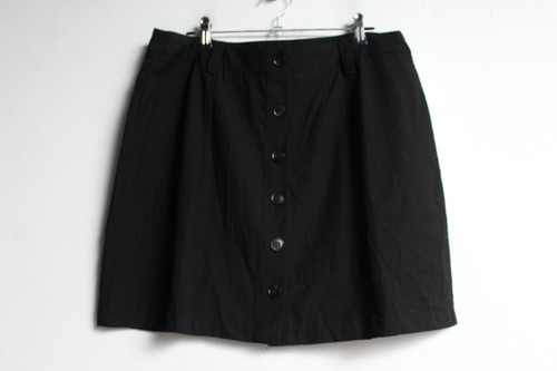 Falda Jacqueline De Yong Mujer Botón Frontal Línea A - Negra - Talla 12 (g14)