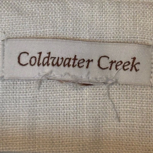 Блейзер льняной Coldwater Creek цвета слоновой кости размер 2X - Изображение 3 из 4