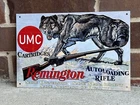Remington Wolf  Coyote  Vintage Style Sign  rifle revolver Gun