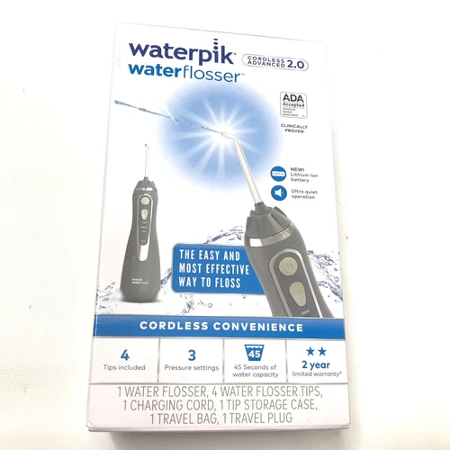 Waterpik Hilo dental inalámbrico avanzado 2.0 para dientes, encías, aparatos ortopédicos gris