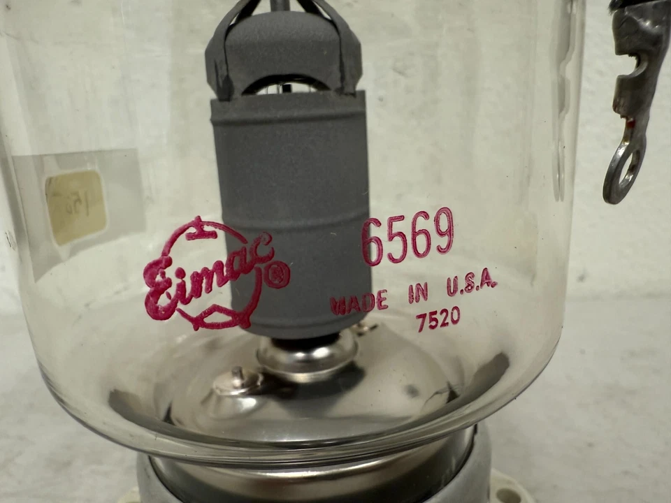 Tubo de alimentación triodo transmisor Eimac 6569 vintage muy raro - usado Foto 2 de 4
