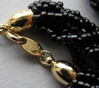 Vtg Designer Torsade Necklace Seed Bead Multi 7 Strand Choker Necklace Trifari  — photo 4