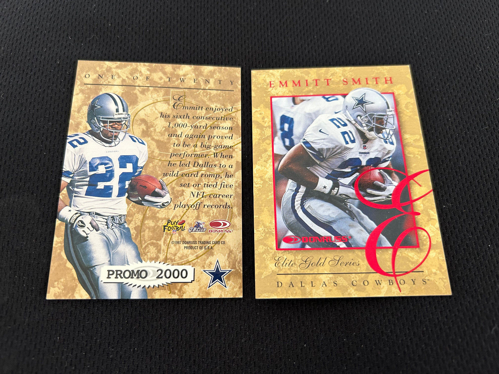 EMMITT SMITH PROMO /2000 ELITE GOLD SERIES 1997 DONRUSS DALLAS FOOTBALL CARD