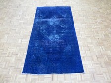 4'9 X 9'9 Hand Knotted Overdyed Blue Purple Tabrez Oriental Rug G5400