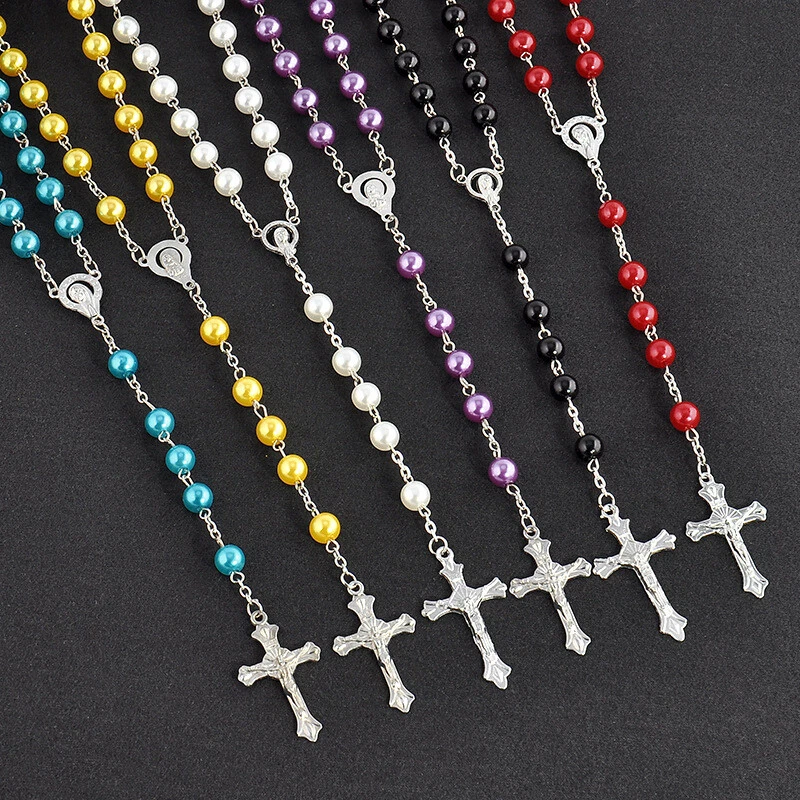 Religious bead necklace deals