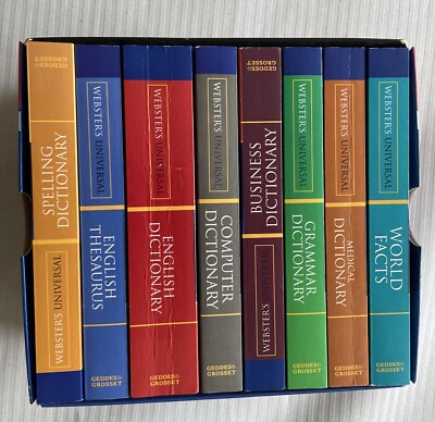 Websters Desk Reference Set : 8 paperback Books in Cardboard stand : RRP £19.95