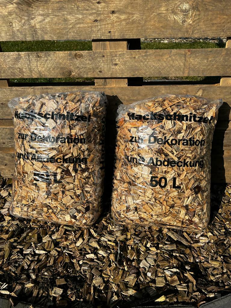 Holzhackschnitzel 500L Unkrautschutz Hackschnitzel Rindenmulch Rinde |  eBay.de