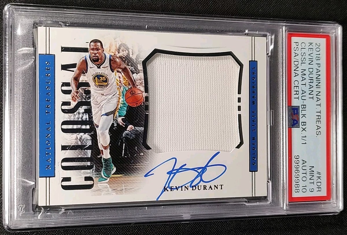 その他 2021 DURANT NATIONAL TREASURES  /15 auto PSA 9/10 1/1 GAME WORN AUTO KEVIN DURANT JERSEY PATCH 2018
