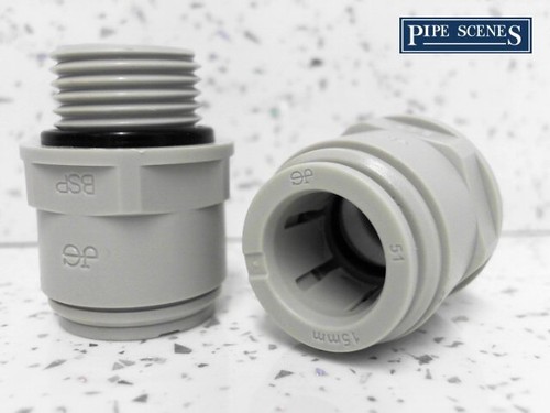 PUSHFIT Flexi Tap Tail Adapters Pair for Monoblock Taps from 1/2" to 15mm - Picture 4 of 4