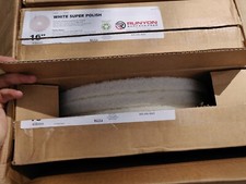 5 Pack of Runyon 16" White Super Polish Floor Maintenance Pads G4A