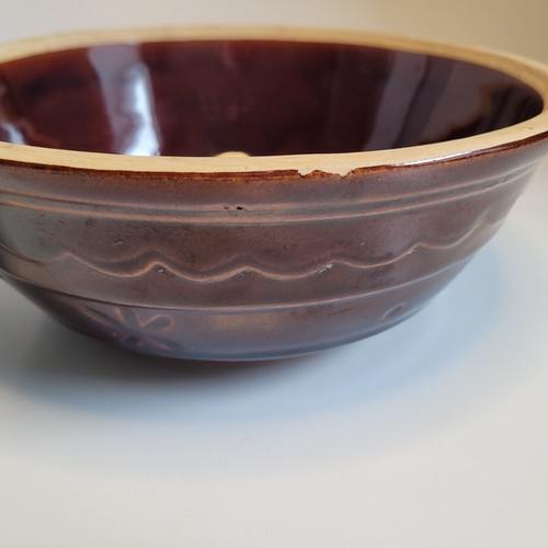 Marcrest Stoneware Casserole Dish with Handle Brown Daisy & Dot~ USA Vintage! - Picture 5 of 18