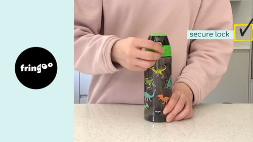 Kinder Wasserflasche mit Stroh auslaufsicher BPA-freie Reisegetränkeflasche 600 ml - Video 1 von 1