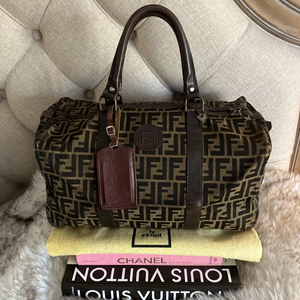 Fendi boston cheap bag zucca