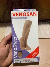VENOSAN VenoSheer 30-40 MmHg Compression STOCKINGS Silky Nude Closed Toe XL