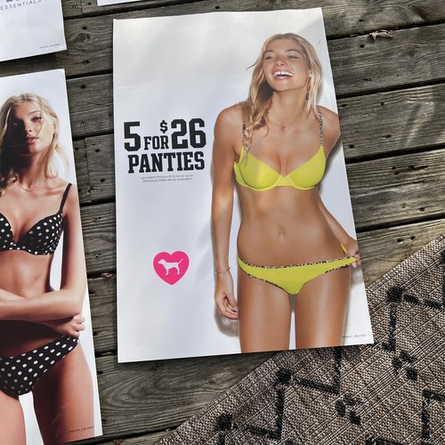 Lot Of 18 Authentic Victoria's Secret Posters Andrea Lima? Bra Pink Store Angels - Picture 2 of 24