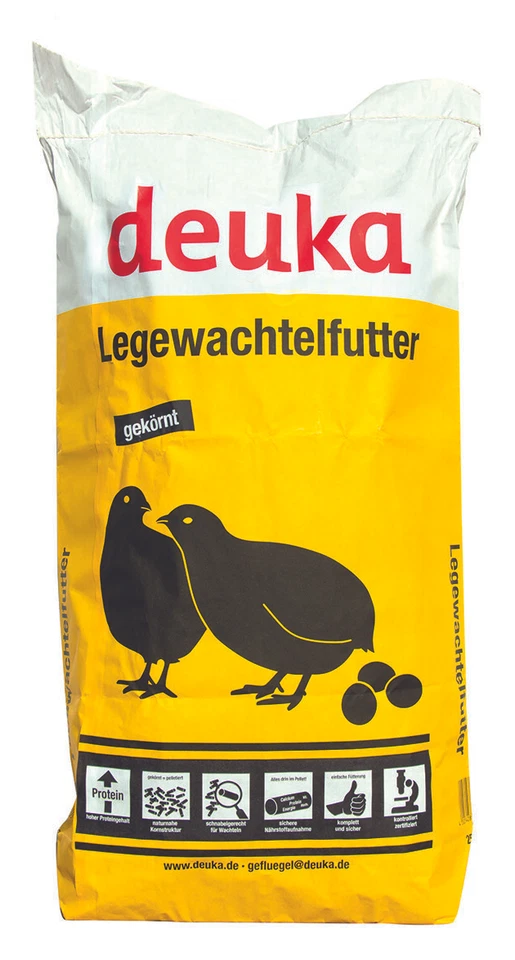Deuka Legewachtelfutter Home-Farming Wachtelfutter 25 kg Deuka 2 mm Pellets - Bild 3 von 3