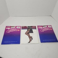Hanes  Hanes Too Vintage Pantyhose/Thigh Highs Variety Lot 3 Pairs Size CD