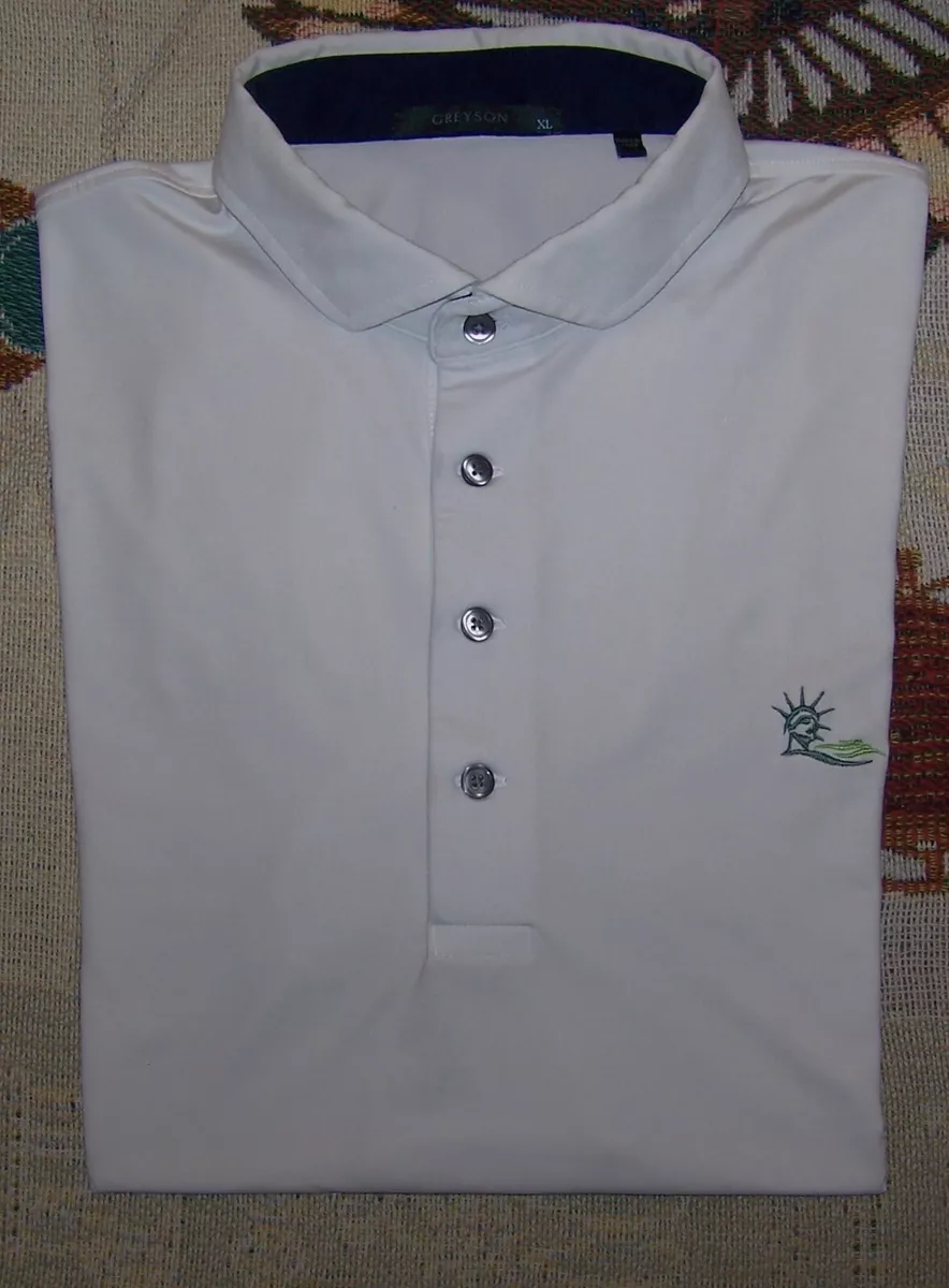 GREYSON Polyester Spandex Polo Button Shirt LIBERTY NATIONAL GOLF