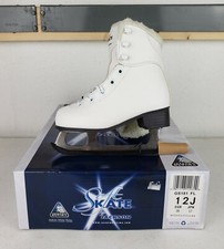 Jackson Ultima SoftSkate White Figure Skates Fleece GS181 FL Youth Misses Sz 12J