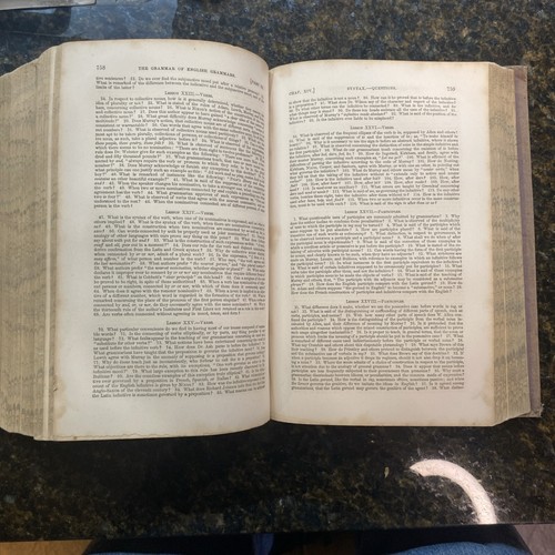BROWN, GOOLD 1859 The Grammar of English Grammars Signed 1,070 Pages! Leather - Picture 17 of 24