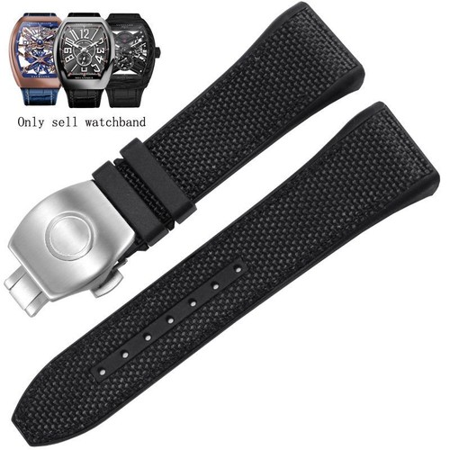 28mm Folding Buckle Watchband For Franck Muller V45 Series Watch Repair Strap - Picture 40 of 47