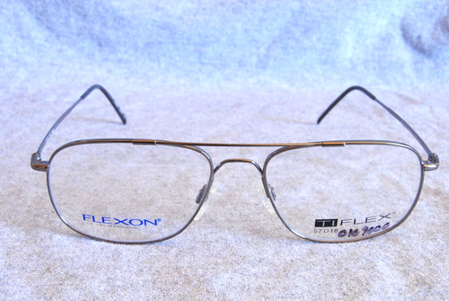 accuflex with flexon eyeglass frames ti flex 2203 titanium natural 57-18-145