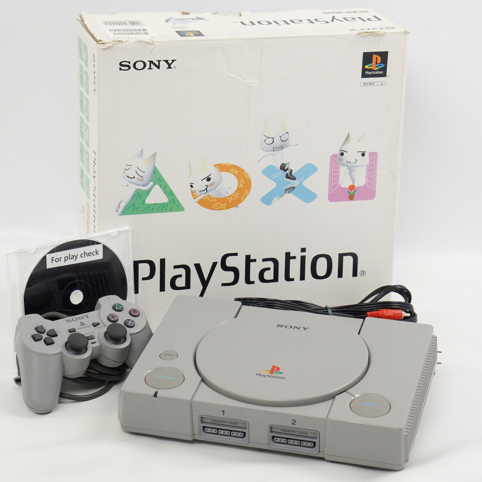 PS1 SONY Playstation Console TORO Boxed SCPH-9000 Tested System A5688800  NTSC-J