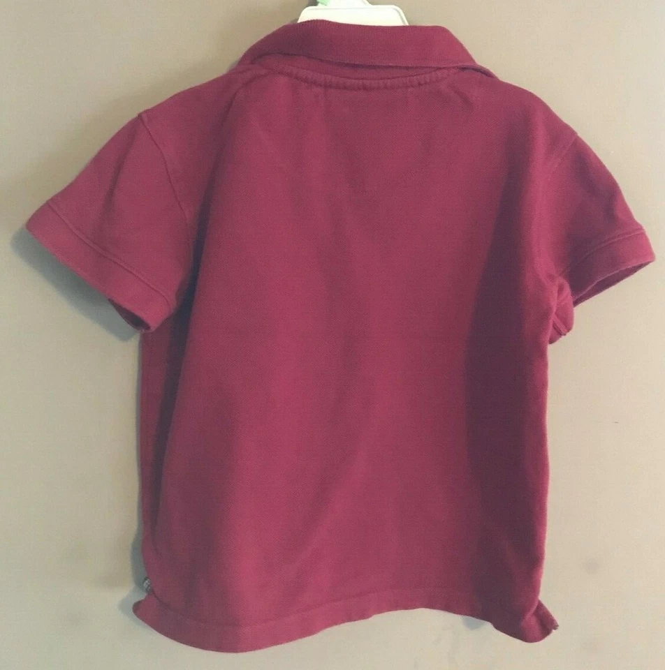 Boy’s Chams Size S 4 - Red Short Sleeve Polo Shirt Top - SL - Image 3 of 3