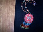 VINTAGE NATIVE AMERICAN 3" BEADED MANDELA NECKLACE — photo 7