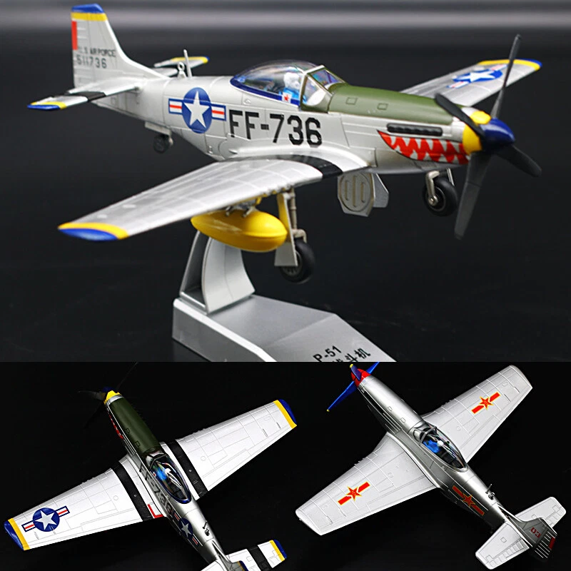 1:48 Alloy Diecast Military Model North American P-51 Mustang Fighter Aircraft - Image 2 of 4