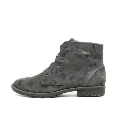 s.Oliver Damen Stiefelette Stiefel Grau Wildleder Shoes Stiefeletten EU 40