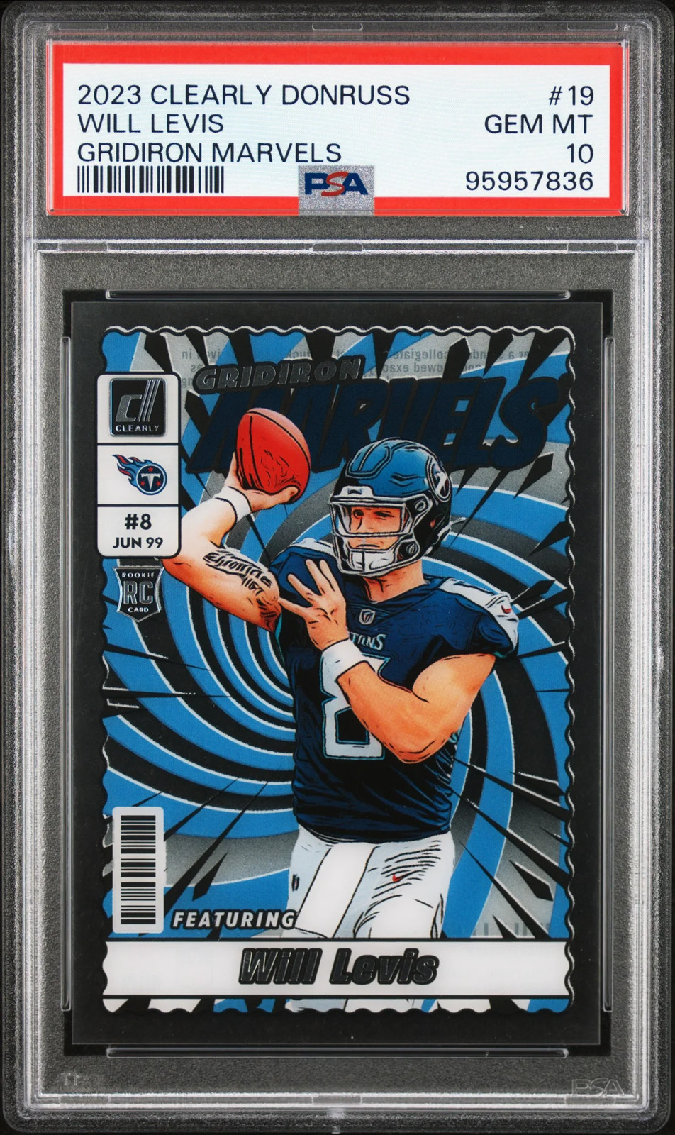 Will Levis Panini Clearly Donruss Gridiron Marvels #19 Base