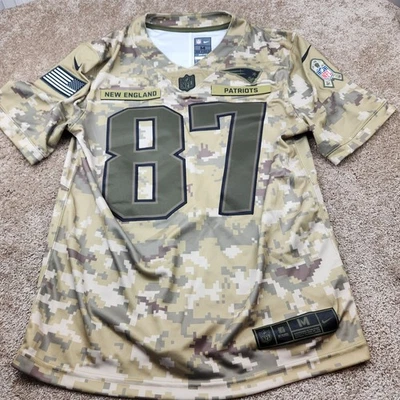 Nike New England Patriots Rob Gronkowski 87 Salute to Service Camo Jersey Mens M - Image 1 of 4