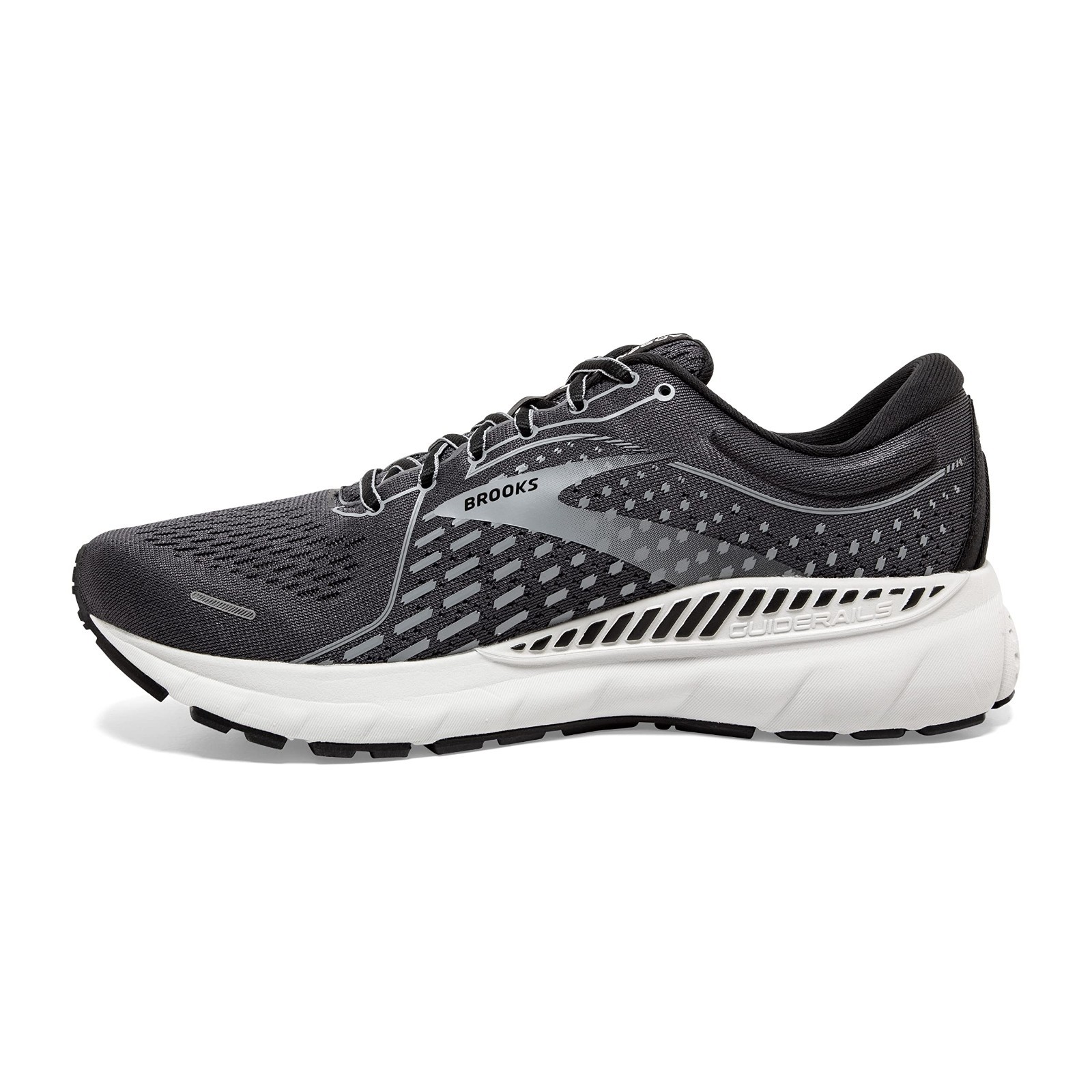 Size 7 - Brooks Men's Adrenaline GTS 21 Running Shoe Blackened Pearl/Black/Grey