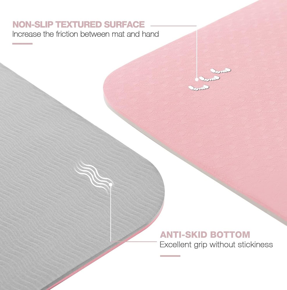Eco-Friendly Non-Slip 1/4 Thick Anti-Tear Yoga Mat for Pilates & Fitness