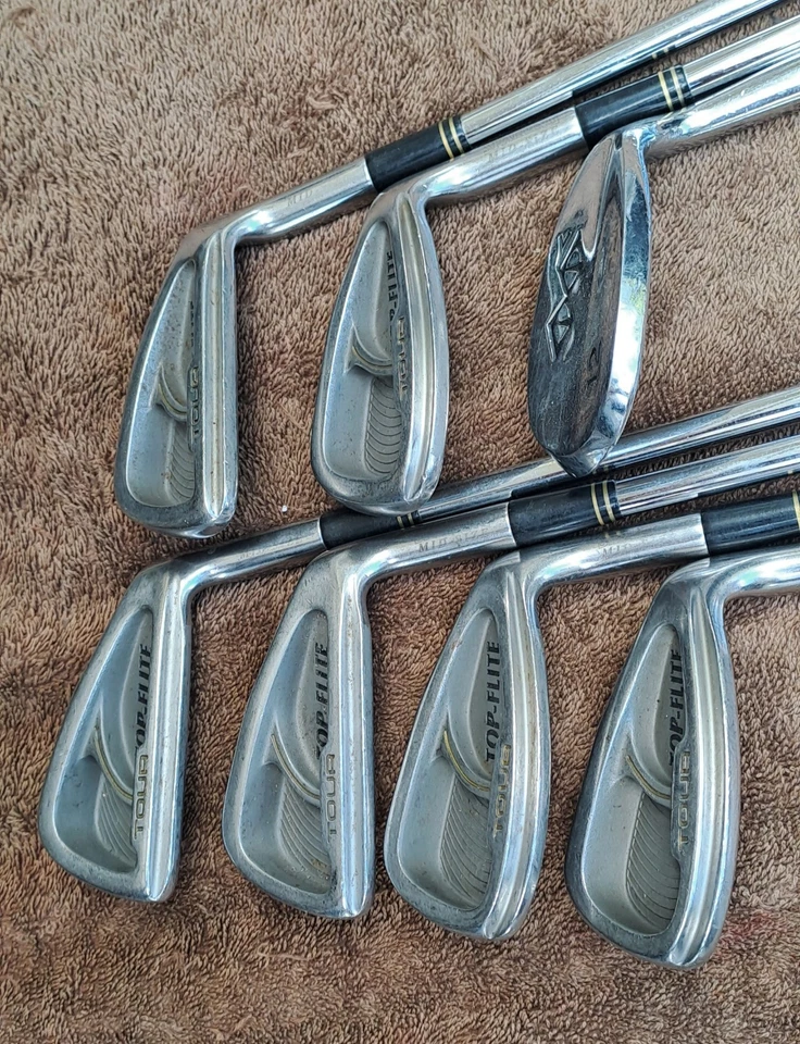 Golf Irons Set TOP FLITE Tour 7 Clubs Rh Steel Shaft S300 Stiff Flex RIGHT HAND  - Image 3 of 4