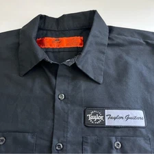 Red Kap Taylor Guitars Men's Short Sleeve Button Down Black XL