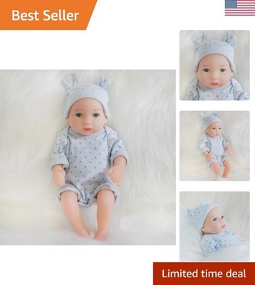 ENA Reborn Baby Doll Realistic Silicone Vinyl Baby 10 inch Weighted Soft Body...