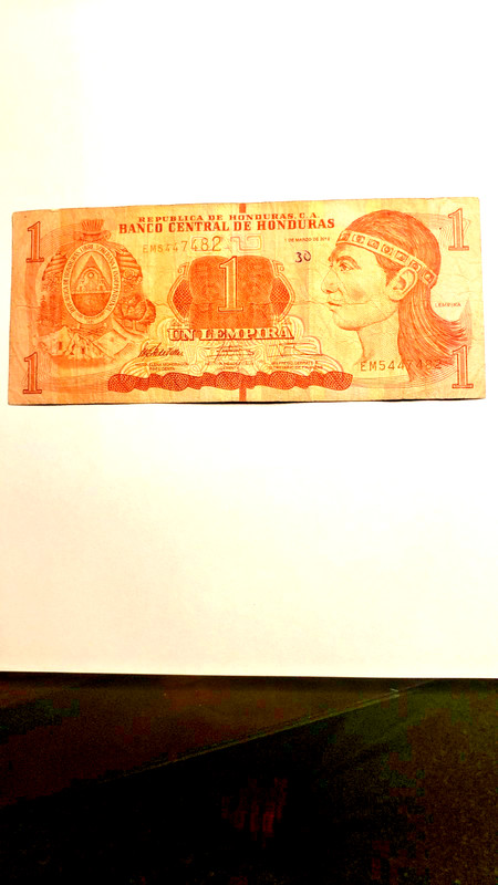 2012 Honduras 1 Lempira World Paper Money Banknote 256