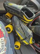 Roller Derby Sting 5500 Quad Skates Mens 8 U770 Black Yellow Speed Jam
