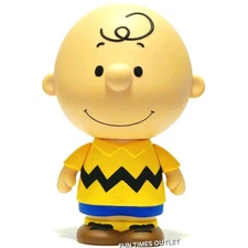 Peanuts Charlie Brown 9" Coin Bank Molded Bust Figural Piggy Bank Collectible 