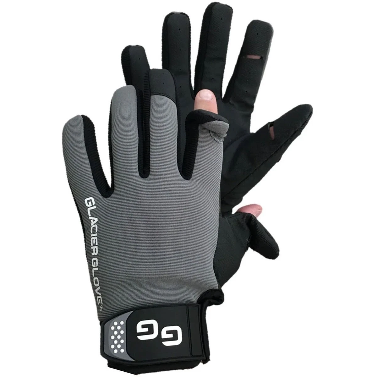 Glacier Gloves Elite Angler - 781BK - XL - Black/Grey Gloves -NWOT