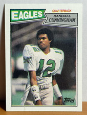 1987 Topps RANDALL CUNNINGHAM rookie card RC Crease-Free No. 296 Eagles NM-MT. rookie card picture