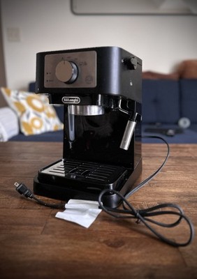De'Longhi EC260BK Espresso & Cappuccino Machine Black, Frother 